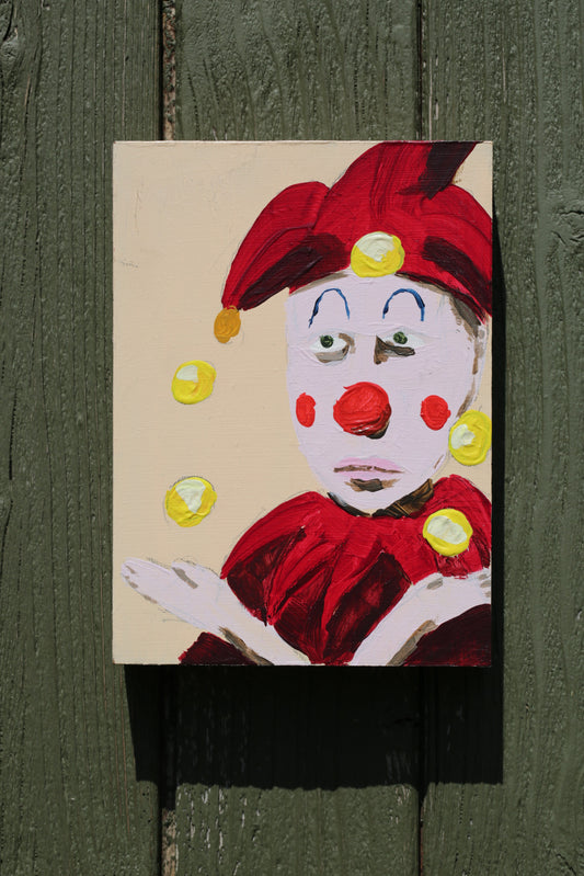 "Court Jester" 1/1 Original painting from the Clown*innen Project