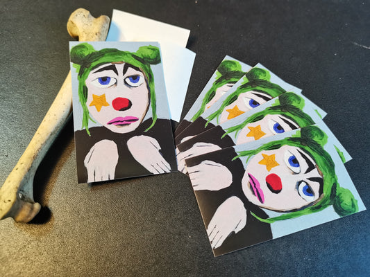 Pack of 5 Stickers of the Clown*innen Project (5x8cm /2x3.3inch)